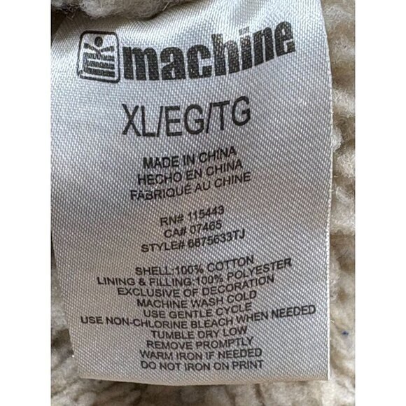 Machine Men's XL Corduroy Sherpa-Lined Trucker Jacket Coat Button Flap Pockets - Picture 11 of 12